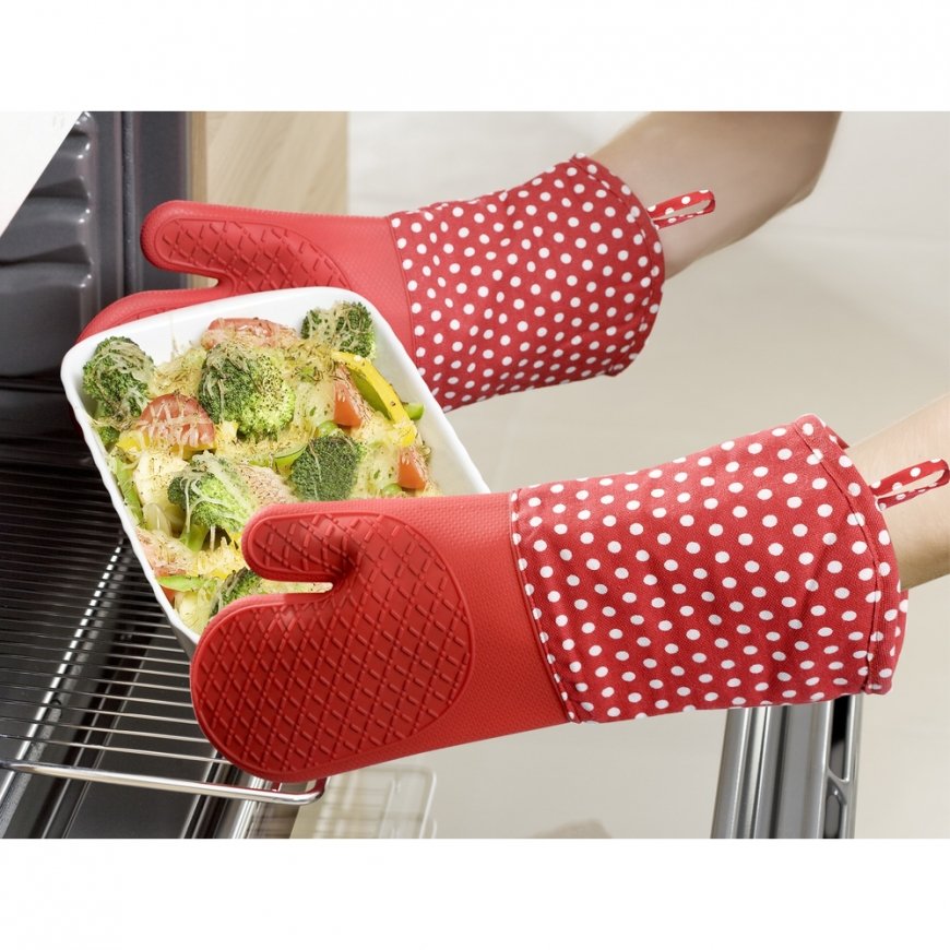 WENKO Oven gloves Silicone Red 1 pair – 4