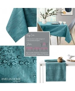 AmeliaHome Tablecloth Vesta nautical modern 100x100