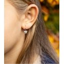 Agato Silver girls' earrings Butterfly with zircons AGT-ED016LW Agato Silver girls' earrings Butterfly with zircons AGT-ED016LW