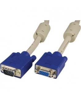 Deltaco RGB HD15 VGA кабель 5 m VGA (D-Sub) Синий, Серый