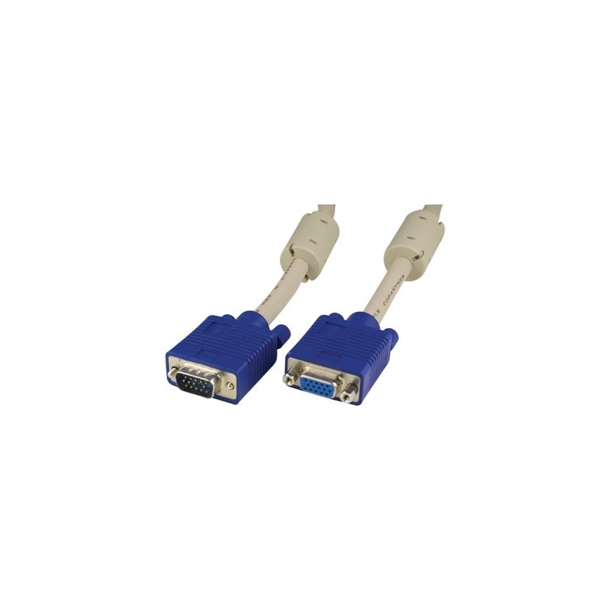 Deltaco RGB HD15 VGA кабель 5 m VGA (D-Sub) Синий, Серый