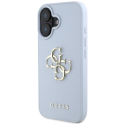 Guess Graained Big 4G Logo Pieni Classic Logo Apple iPhone 16 kotelo sininen Guess Graained Big 4G Logo Pieni Classic Logo Apple iPhone 16 kotelo sininen