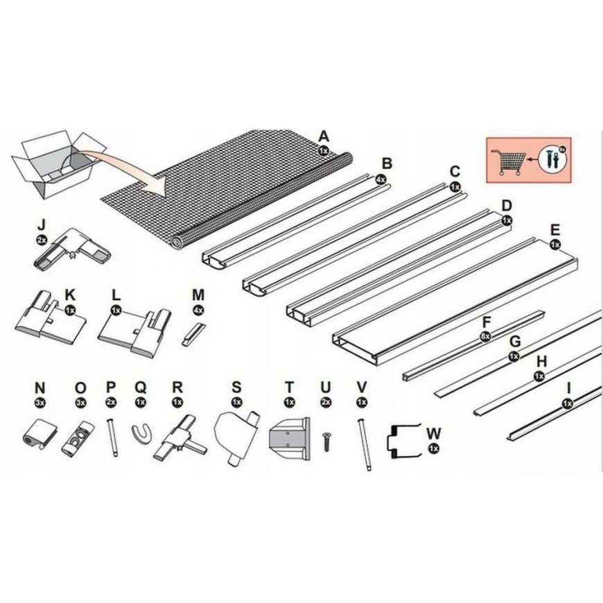 Easy Life Mako ALU HYTTYSVERKKO 100X215 Valkoinen BASIC PLUS – 3
