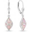 Brilio Silver Charming silver earrings with pink opals EA1129WP Brilio Silver Charming silver earrings with pink opals EA1129WP