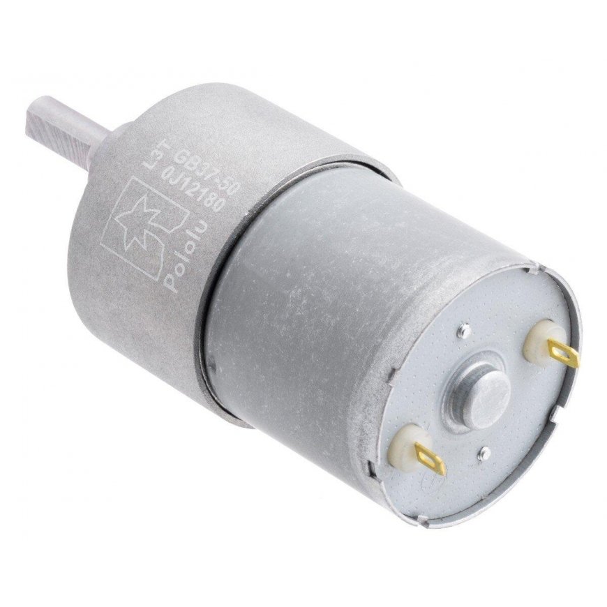 37Dx54L Motor with 50:1 Gear 12V 200RPM - Pololu 4743 – 2