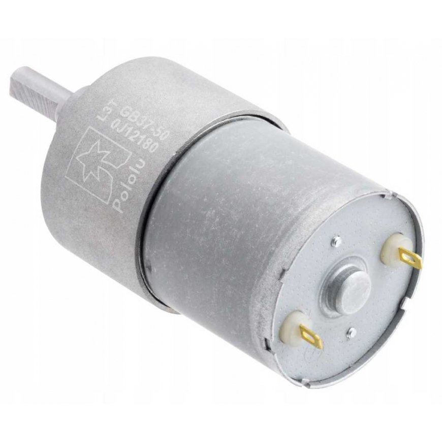 37Dx54L Motor with 50:1 Gear 12V 200RPM - Pololu 4743 – 5