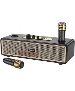 HOCO bluetooth speaker + 2 x wireless microphones BS63 black