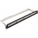 TST Patchpanel 1U 19" 24x Keystone-liitin (PP-24/FX/C)