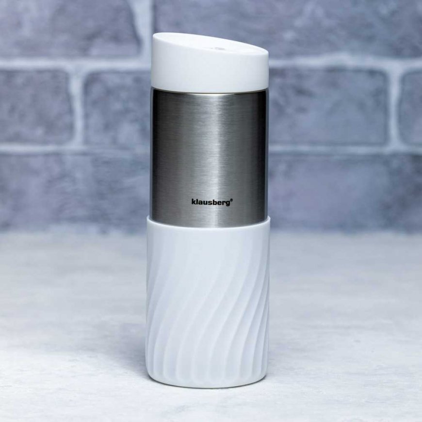 Thermo muki 400ml RUOSTUMATON TERÄS 18/8 KLAUSBERG Valkoinen KB-7635 – 5