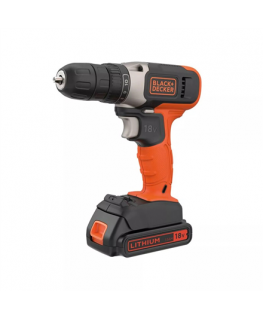 Black & Decker Juodas & DECKER | Cordless Drill Driver | BCD001C2-QW | 18 V | 2x1.5 Ah | Lithium