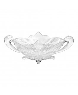 Lumarko Glass bowl on legs with handles