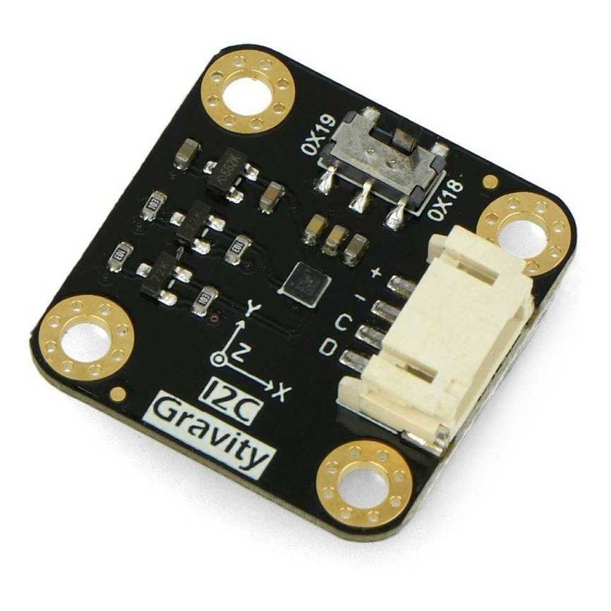 Gravity, LIS2DW12, 3-axis accelerometer ±2g/±4g/±8g/±16g, I2C, DFRobot SEN0409