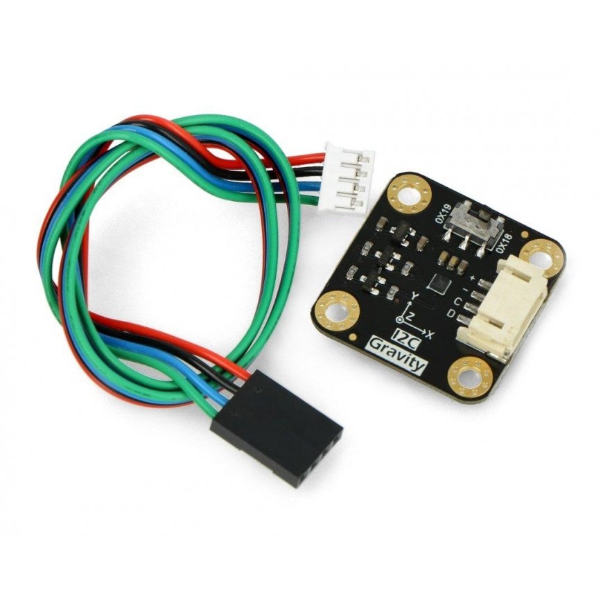 Gravity, LIS2DW12, 3-axis accelerometer ±2g/±4g/±8g/±16g, I2C, DFRobot SEN0409 – 2