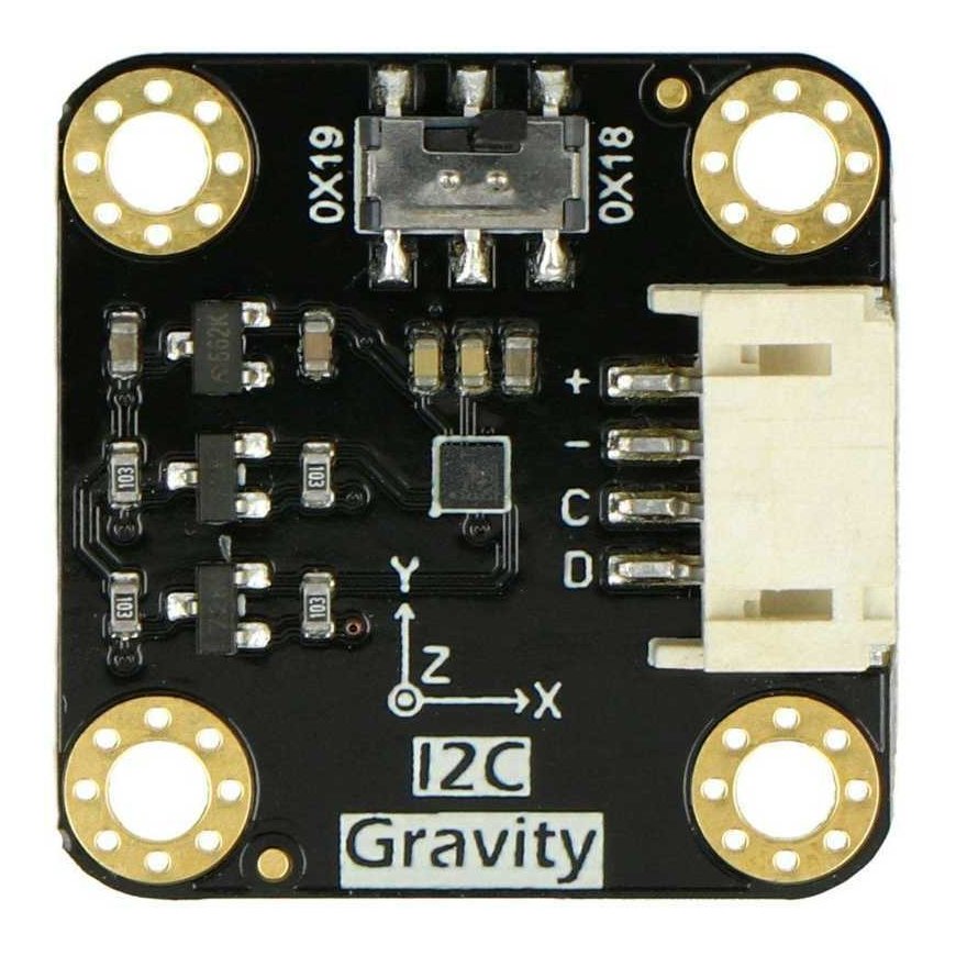 Gravity, LIS2DW12, 3-axis accelerometer ±2g/±4g/±8g/±16g, I2C, DFRobot SEN0409 – 3