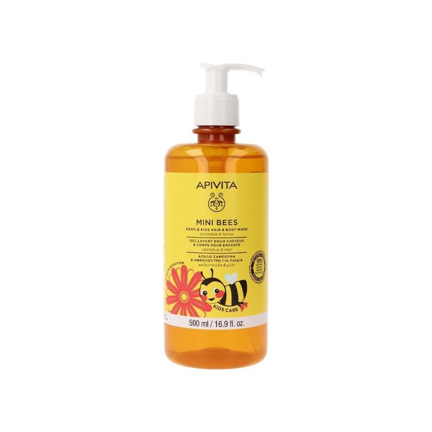 "Apivita Mini Bees" gel for babies "Calendula-Honey" 500ml