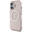 Guess IML Metal Mountain Logo MagSafe Apple iPhone 16 kotelo pinkki Guess IML Metal Mountain Logo MagSafe Apple iPhone 16 kotelo pinkki