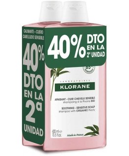 Klorane DUPLO Peony Šampūnas 2x, 400 ml