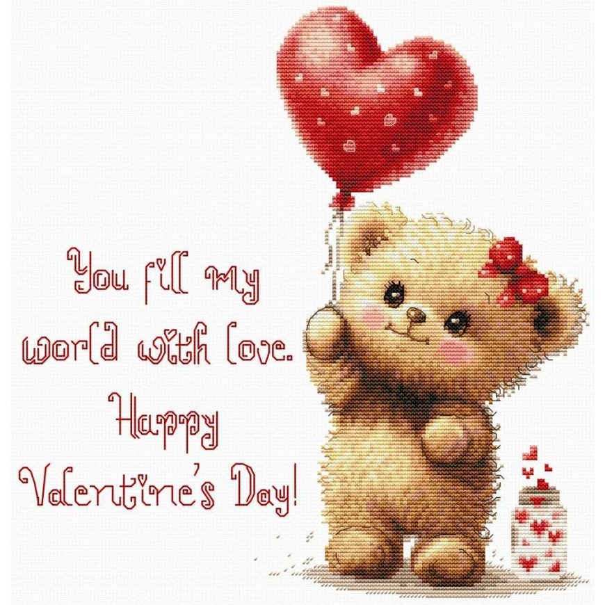 luca S Cross stitch kit "My heart" 24x25cm SB1424