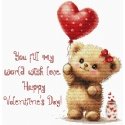 luca S Cross stitch kit "My heart" 24x25cm SB1424 luca S Cross stitch kit "My heart" 24x25cm SB1424