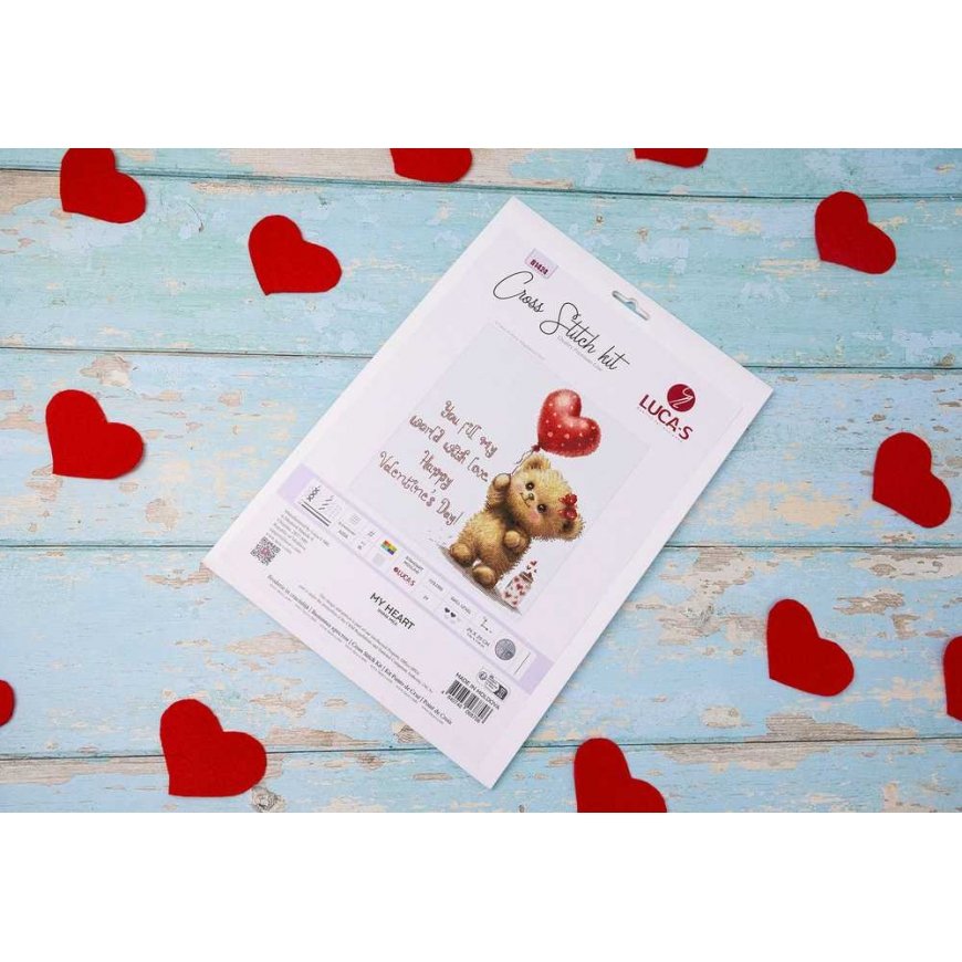 luca S Cross stitch kit "My heart" 24x25cm SB1424 – 2