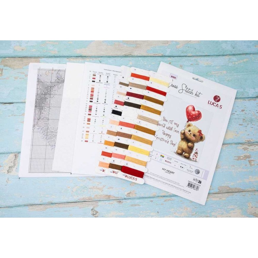 luca S Cross stitch kit "My heart" 24x25cm SB1424 – 3