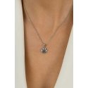 Brilio Silver Playful silver pendant with zircons Paw PT63W Brilio Silver Playful silver pendant with zircons Paw PT63W