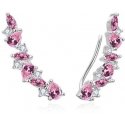 Beneto Charming long earrings with pink zircons AGUP3299P Beneto Charming long earrings with pink zircons AGUP3299P
