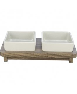 TRIXIE Bowl Set CityStyle, ceramic/MDF