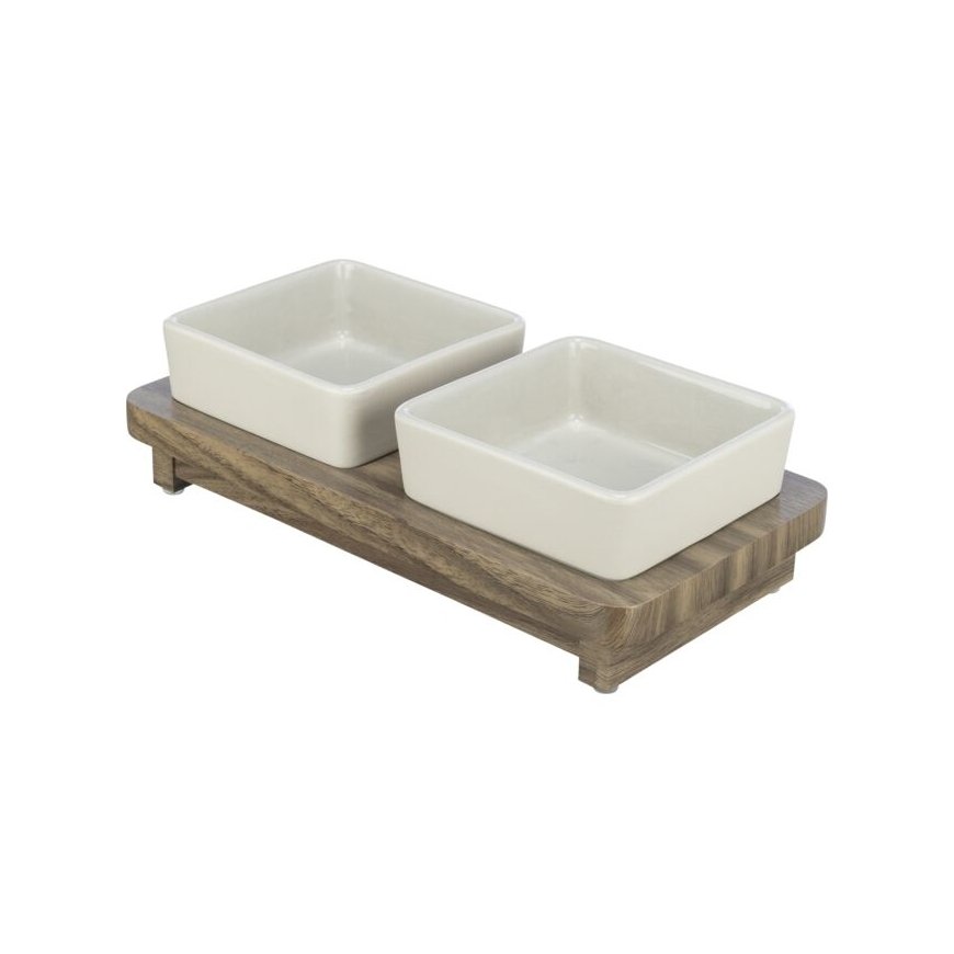 TRIXIE Bowl Set CityStyle, ceramic/MDF – 2