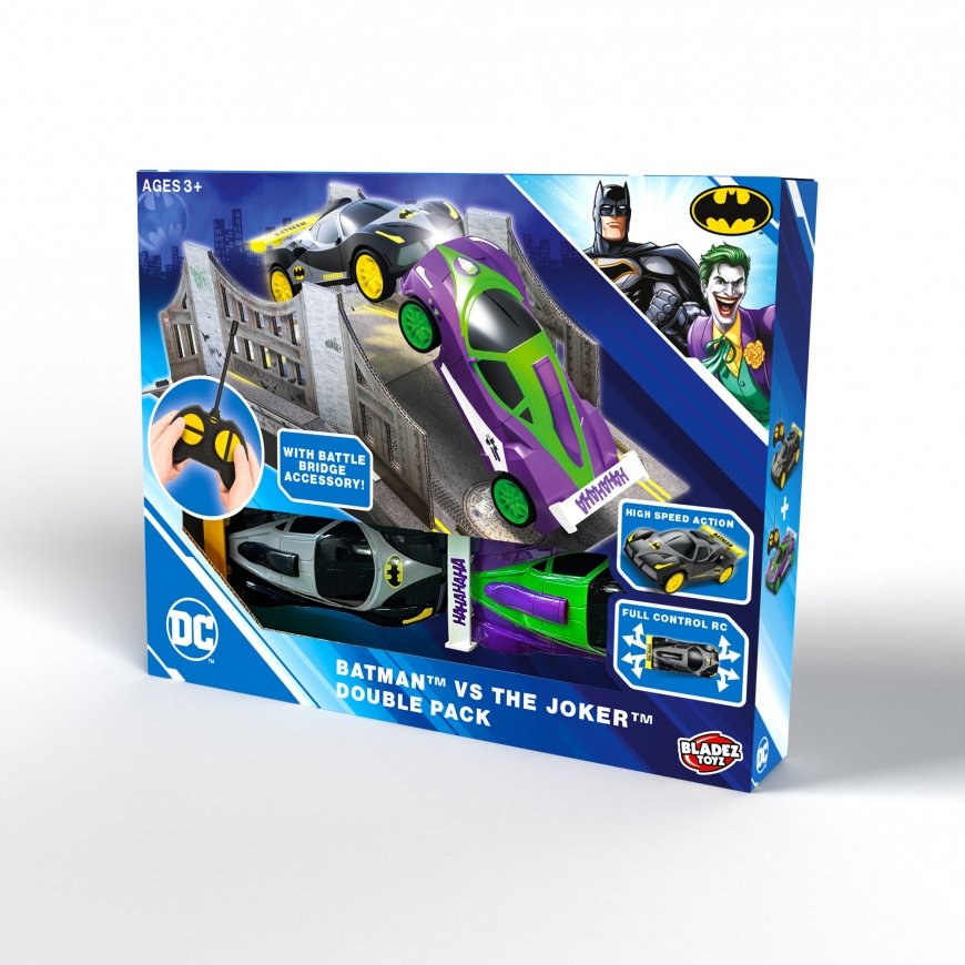 Batman vs The Joker dvigubas RC automobilių rinkinys, 1:28