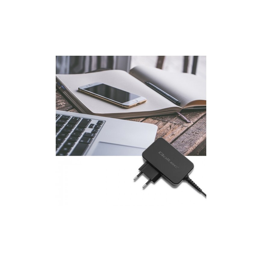 Qoltec 51024 mobile device charger Universal Black AC Fast charging Indoor – 2