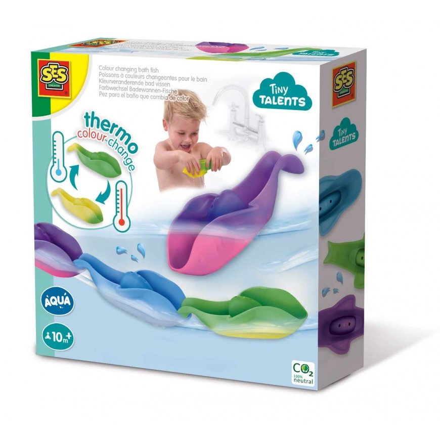 SES Creative Tiny Talents Colour changing bath fish Kylpylelu Monivärinen