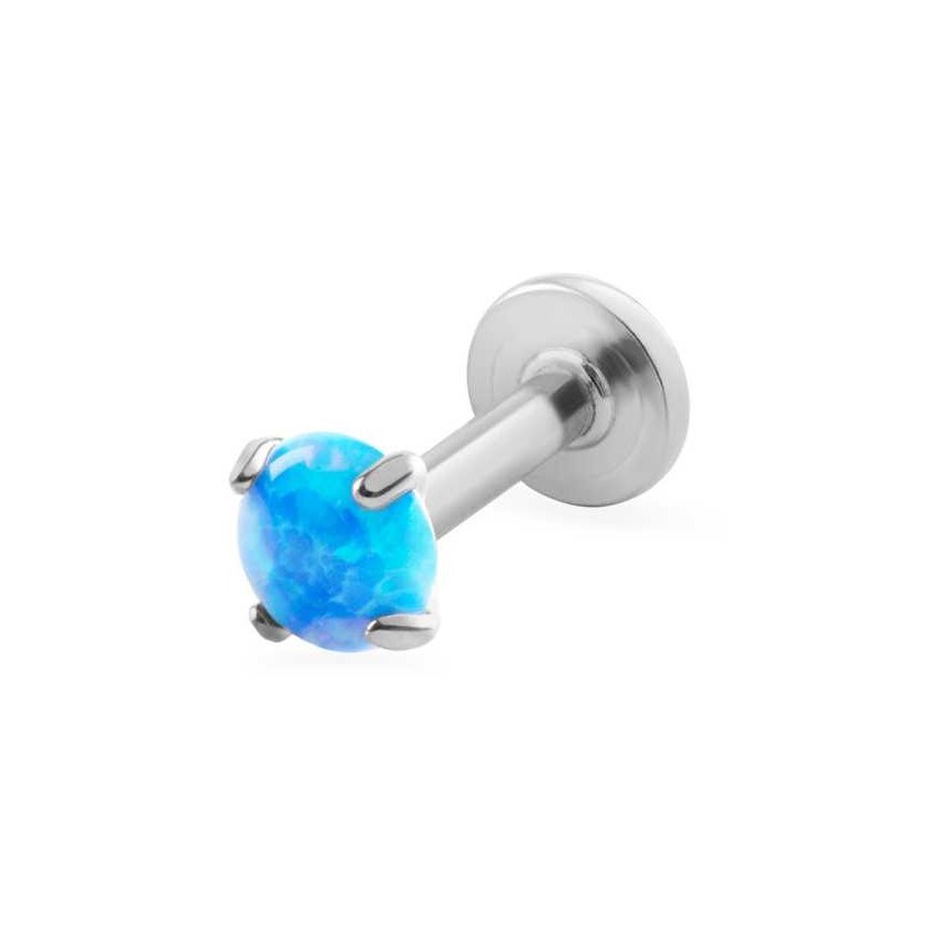 Troli Steel sticker with blue synthetic opal