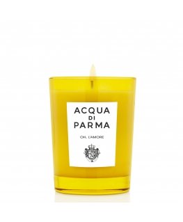 Acqua di Parma Oh l'Amore vaska svece Cilindrs Opopanakss, Benzoīns, Melnie pipari, Krustnagliņa, Tonka pupiņu Dzeltens 1 pcs