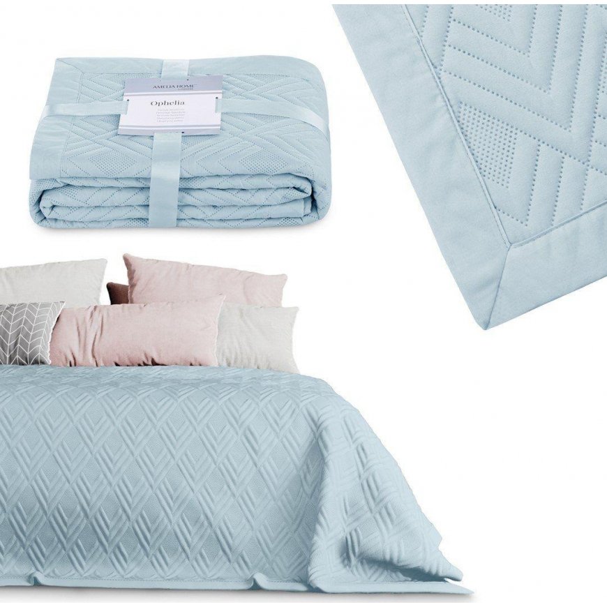 AmeliaHome Bedspread BABYBLUE 170x270