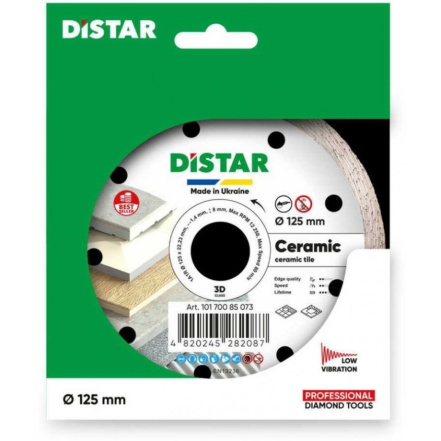 DISTAR TARCZA DIAMENTOWA CERAMIC 125 x 1.4 x 8 x 22.23mm – 2