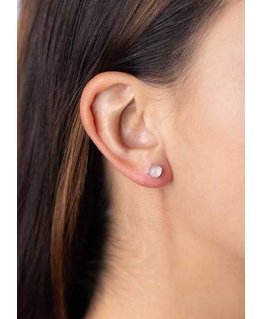 Silvego hopeiset nappikorvakorut aitoa ruusukultaa 6 mm JJJLRD6ERO