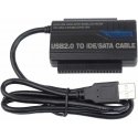 PremiumCord – USB 2.0 IDE + SATA Connection with Cavi and Rete Power Supply
