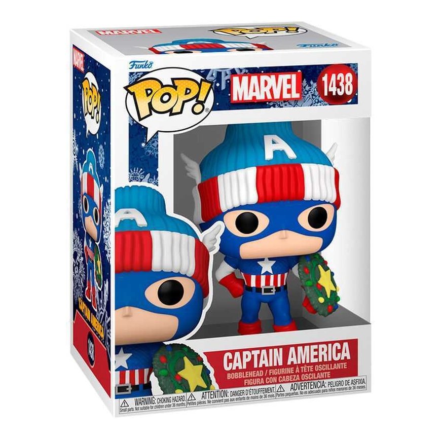Funko POP -hahmo Marvel Captain America Holiday