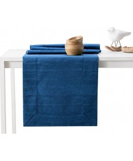 AmeliaHome Tablecloth AH VESTA BRD INDIGO 40X140