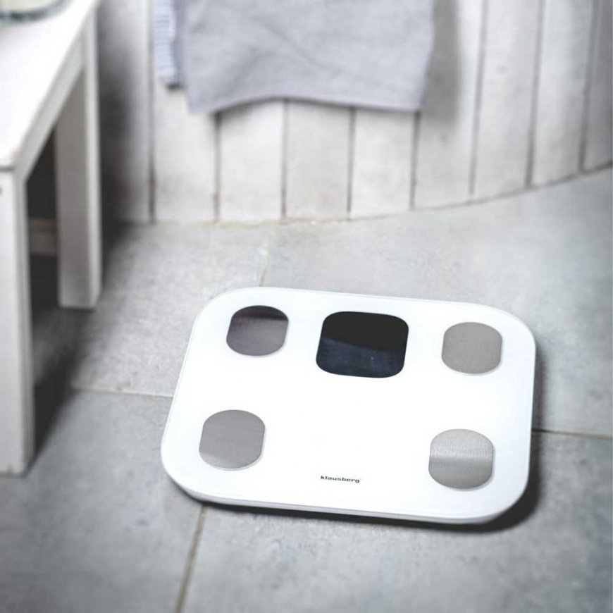 Keittiövaaka KYLPYHUONEVAKAAT, JOLLA RASVA- JA KEHOKOOSTUMUSMITTAUS, SMART, BT, KLAUSBERG KB-7855 Valkoinen – 4