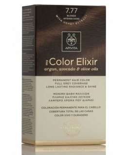 Ilgalaikiai plaukų dažai Apivita MY COLOR ELIXIR, 7.77 Blonde Intense Sand