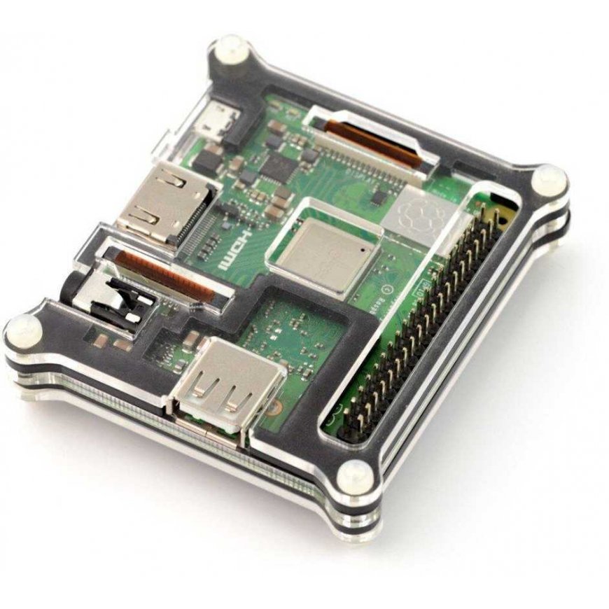 Case for Raspberry Pi 3 A+ black - 5 layers
