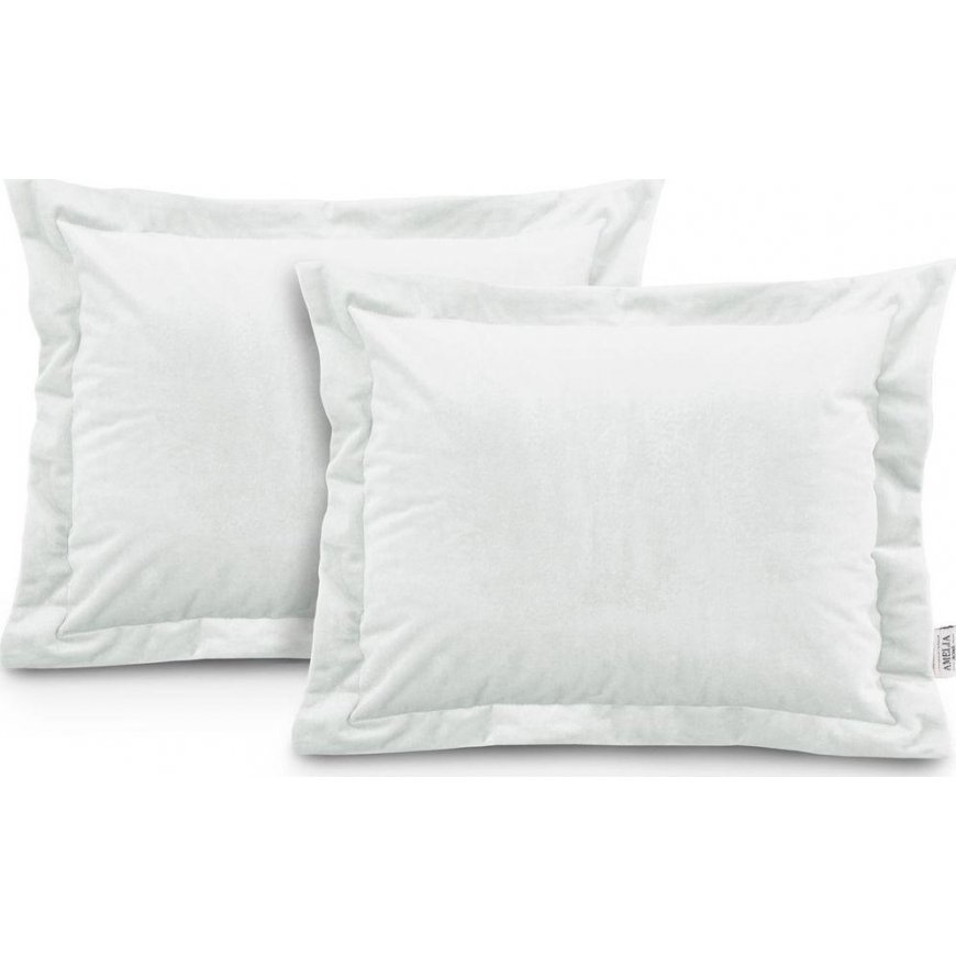 AmeliaHome pillow AH VELVET White SIDE 50X70*2