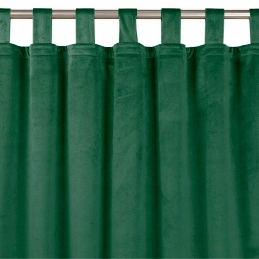 Homede Curtains VELVET TAB GREEN 400x245