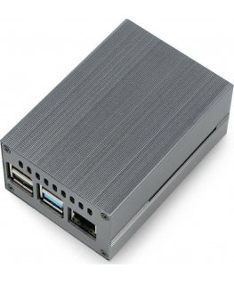 Oem-alumiininen kotelo Raspberry Pi 4B:lle tuulettimella - harmaa