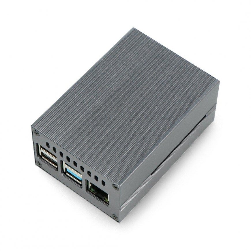 Oem-alumiininen kotelo Raspberry Pi 4B:lle tuulettimella - harmaa – 2