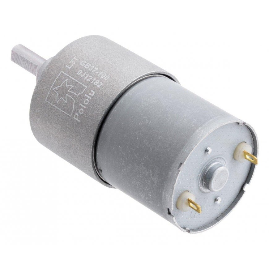 37Dx57L variklis su 100 pavara: 1 12V 100RPM - Pololu 4745 – 3