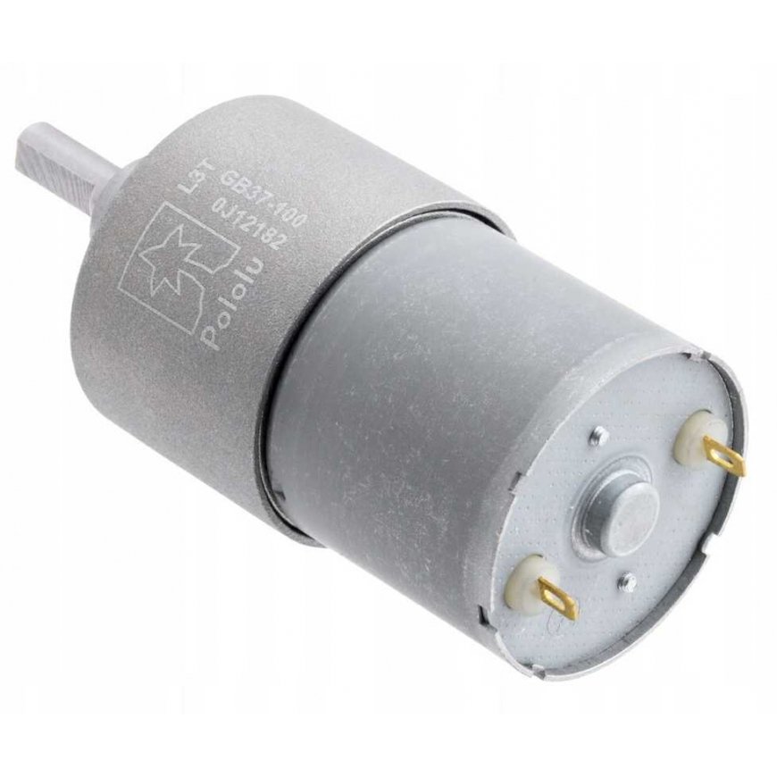 37Dx57L motor with 100 gear: 1 12V 100RPM - Pololu 4745 – 5