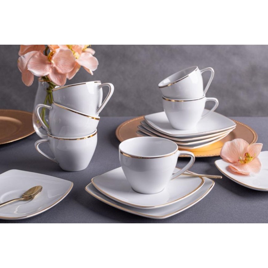 MARIAPAULA MODERNA KWADRATOWA GOLD Set DO KAWY 6/12 – 2